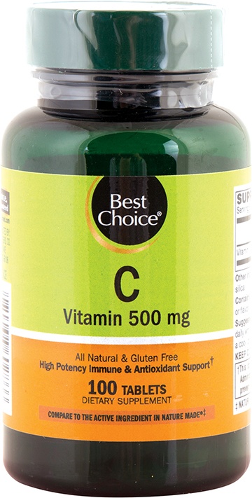 slide 1 of 1, Best Choice Natural Vitamin C, 100 ct; 500 mg