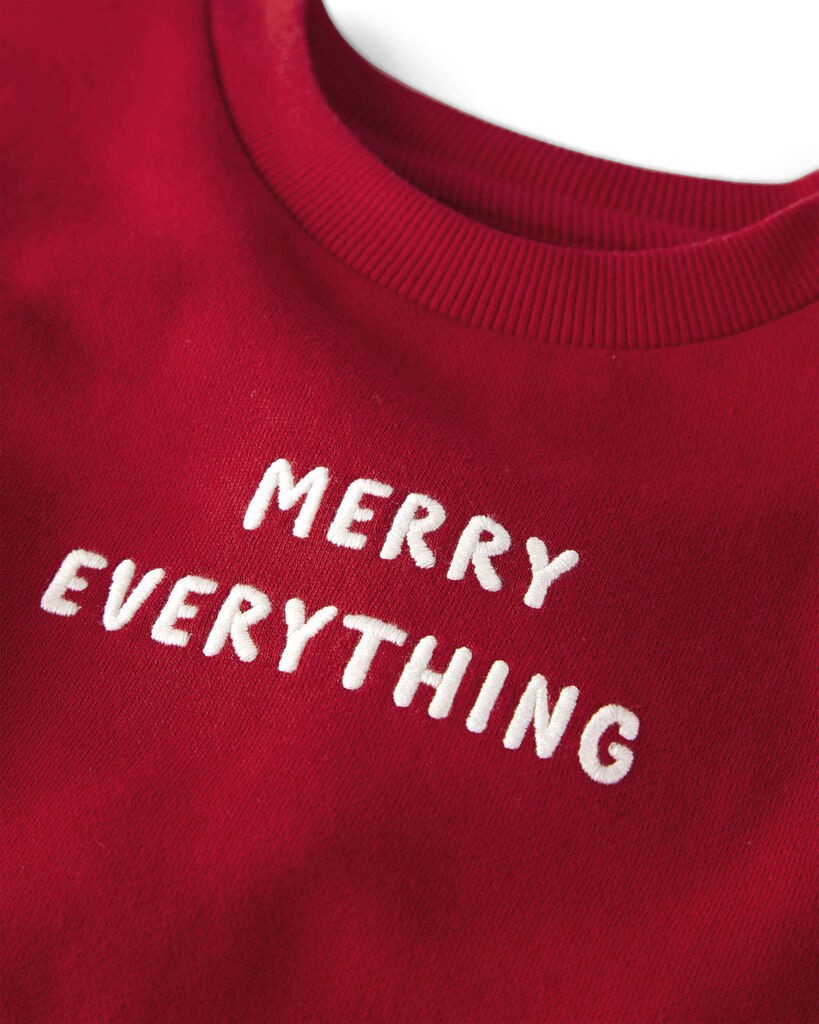 slide 3 of 3, Littleplanet Toddler Merry Everything Pullover Made with Organic Cotton Perfect Red 2T, 2T