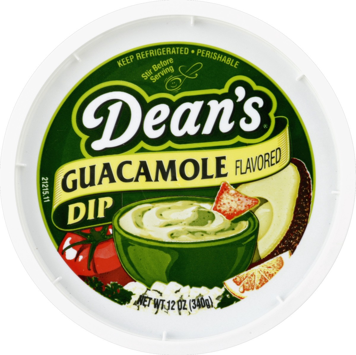 slide 3 of 3, Dean's Guacamole Flavored Dip, 12 oz