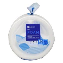 SE Grocers Plates Foam Deep Dish 3 Compartment - 20 CT