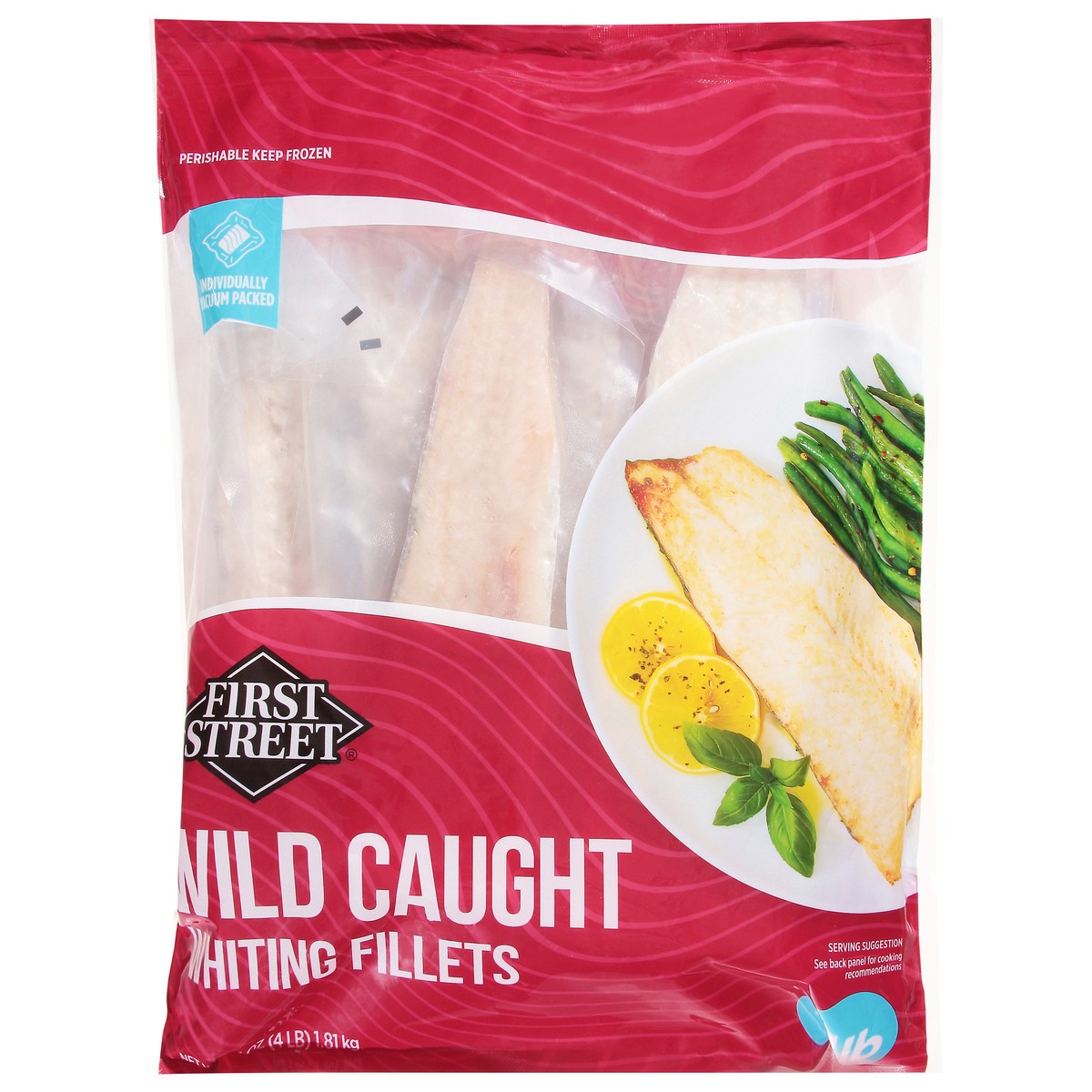 slide 2 of 4, First Street Whiting Fillets, 4 lb