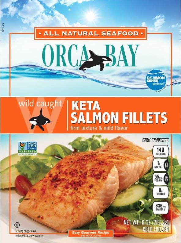 slide 1 of 1, Orca Bay Keta Salmon Fillets, 12 oz