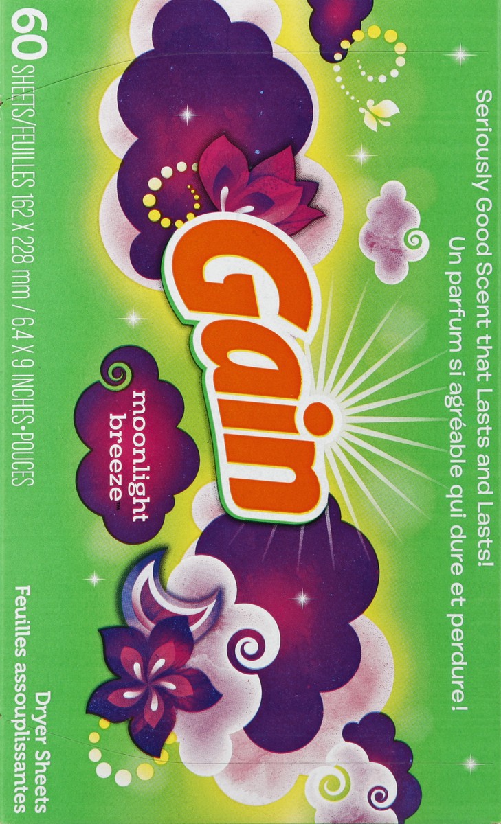 slide 5 of 6, Gain Dryer Sheets 60 ea, 60 ct