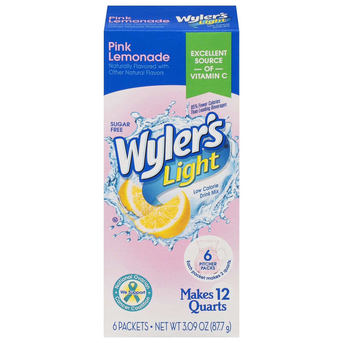 slide 3 of 14, Wyler's Light Low Calorie Pink Lemonade Drink Mix - 6 ct, 6 ct