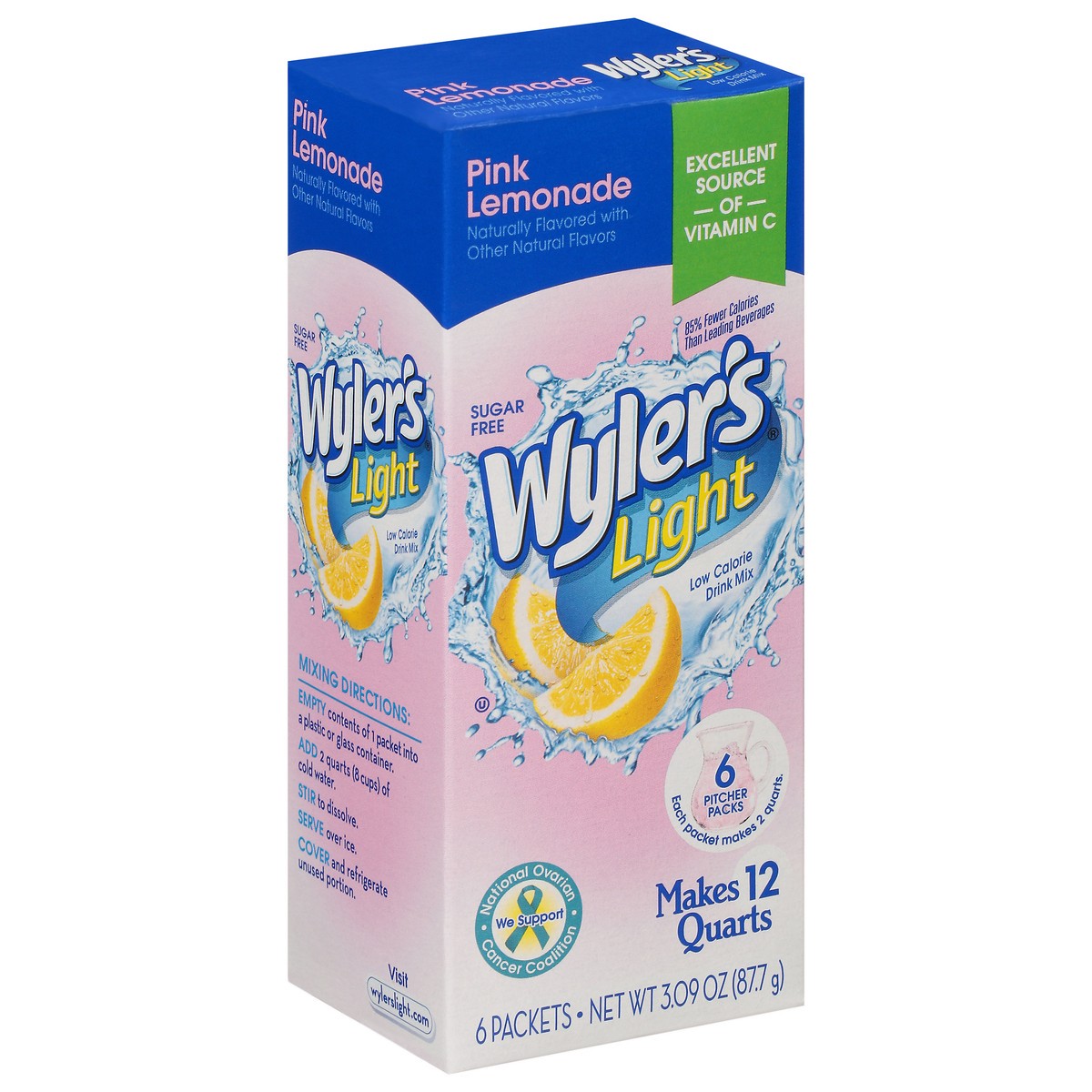 slide 5 of 14, Wyler's Light Low Calorie Pink Lemonade Drink Mix - 6 ct, 6 ct