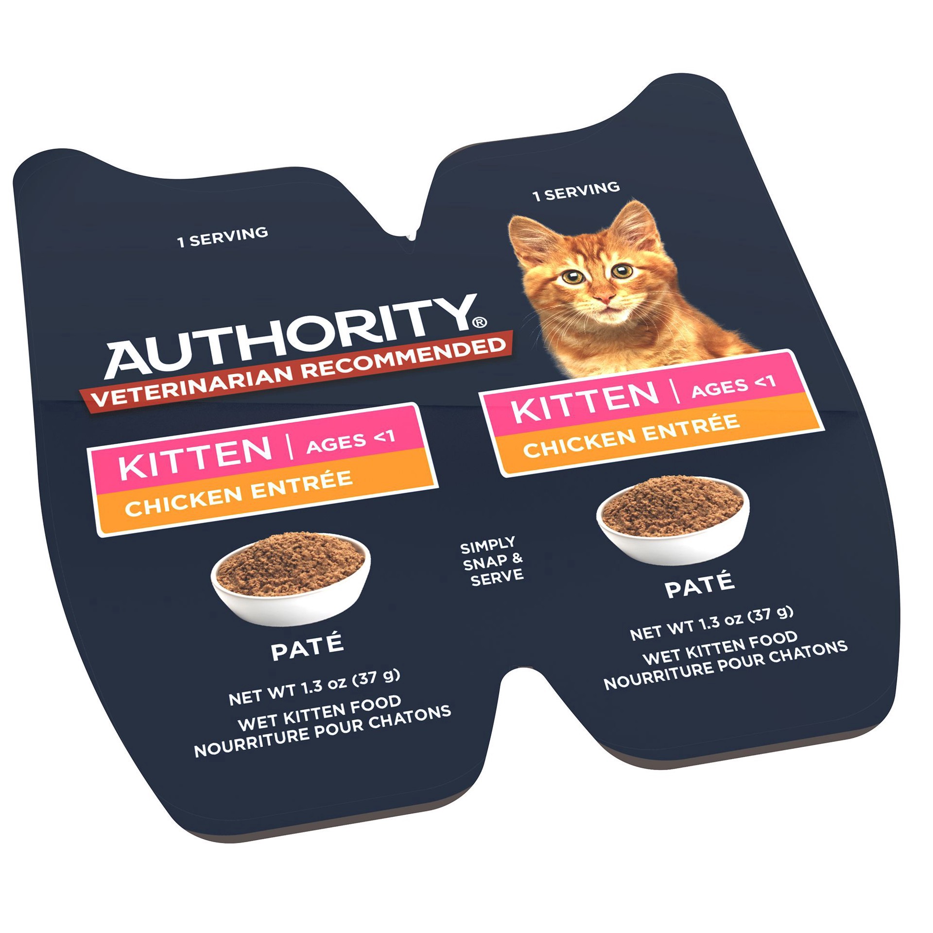 slide 1 of 1, Authority Kitten Wet Food - Split Cup, Pate, 2.65 oz, 2.65 oz