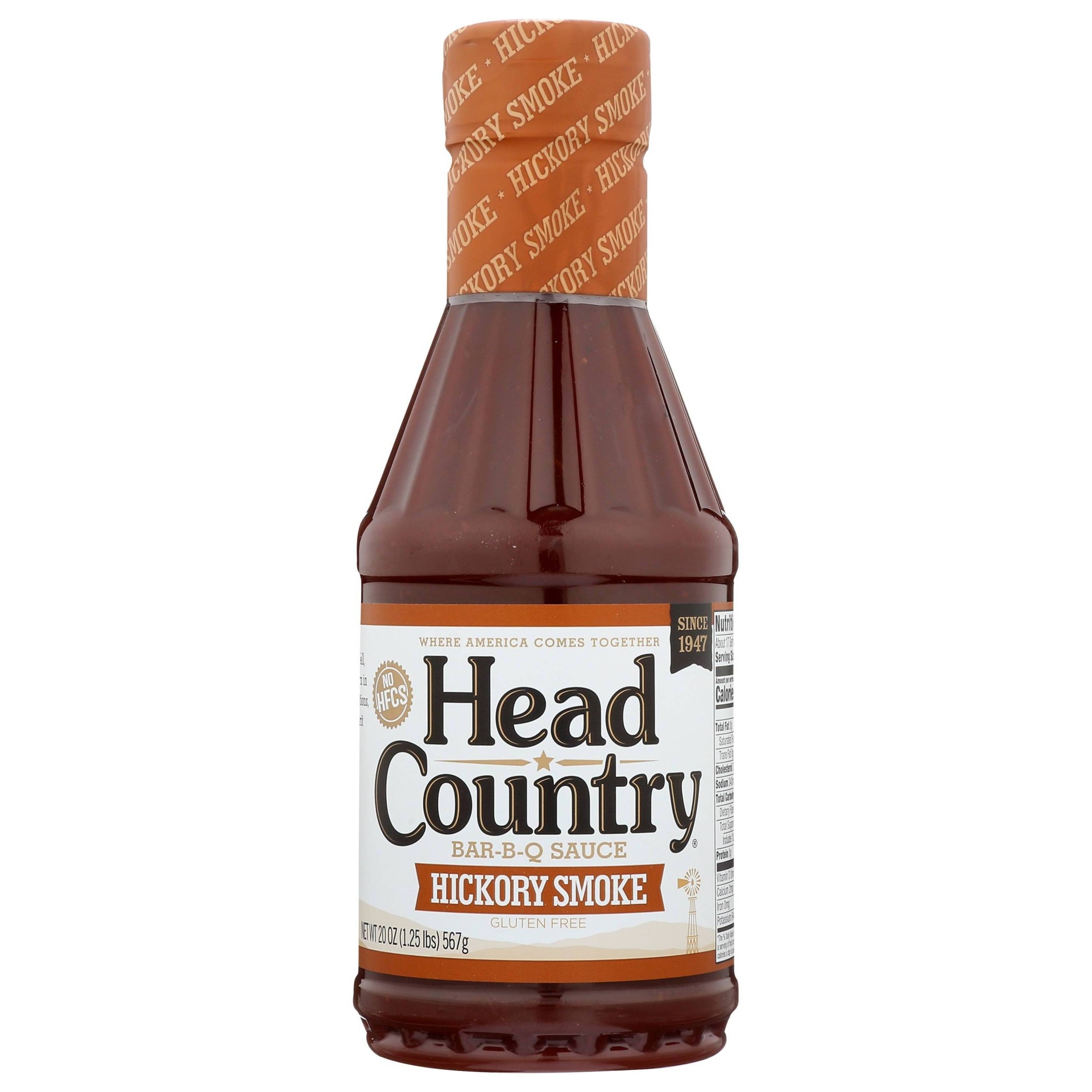 slide 1 of 3, Head Country Bar-B-Q Sauce Hickory Smoke, 20 oz
