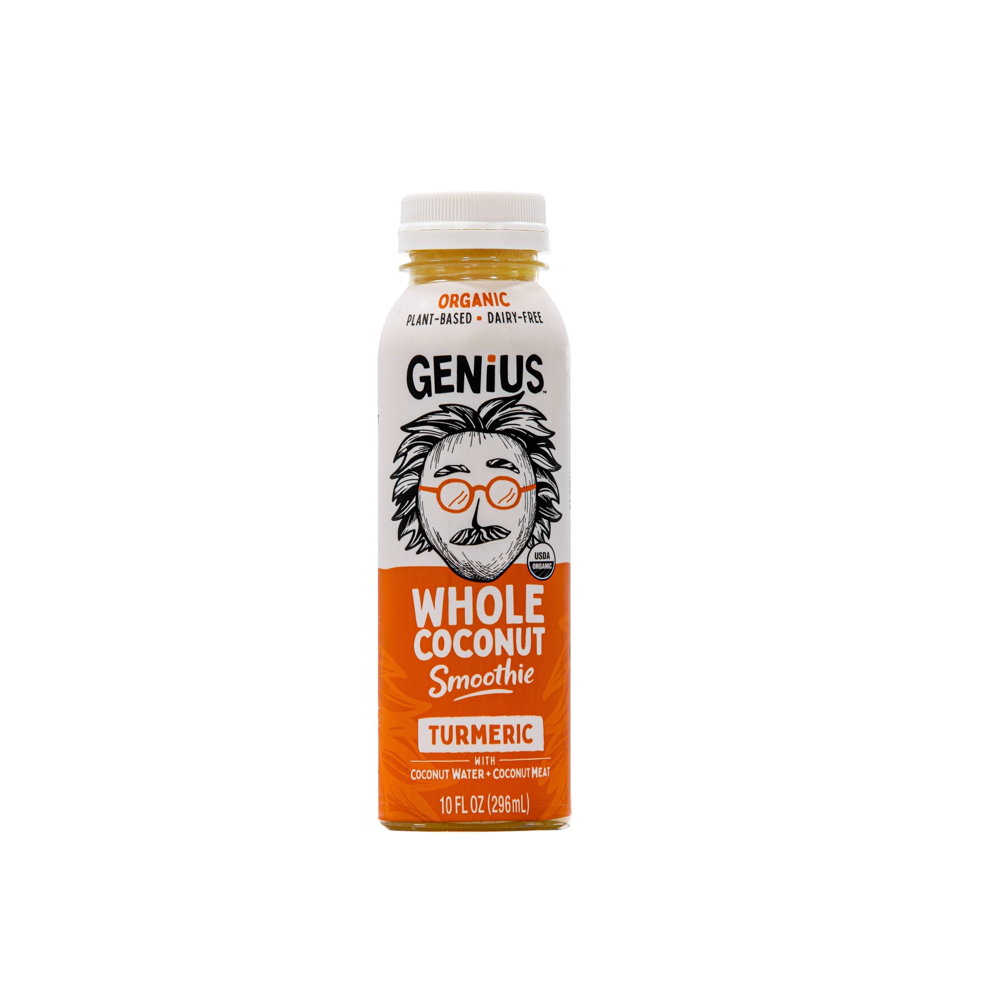 slide 1 of 1, Genius Whole Coconut Smoothie, Organic, Turmeric, 10 fl oz