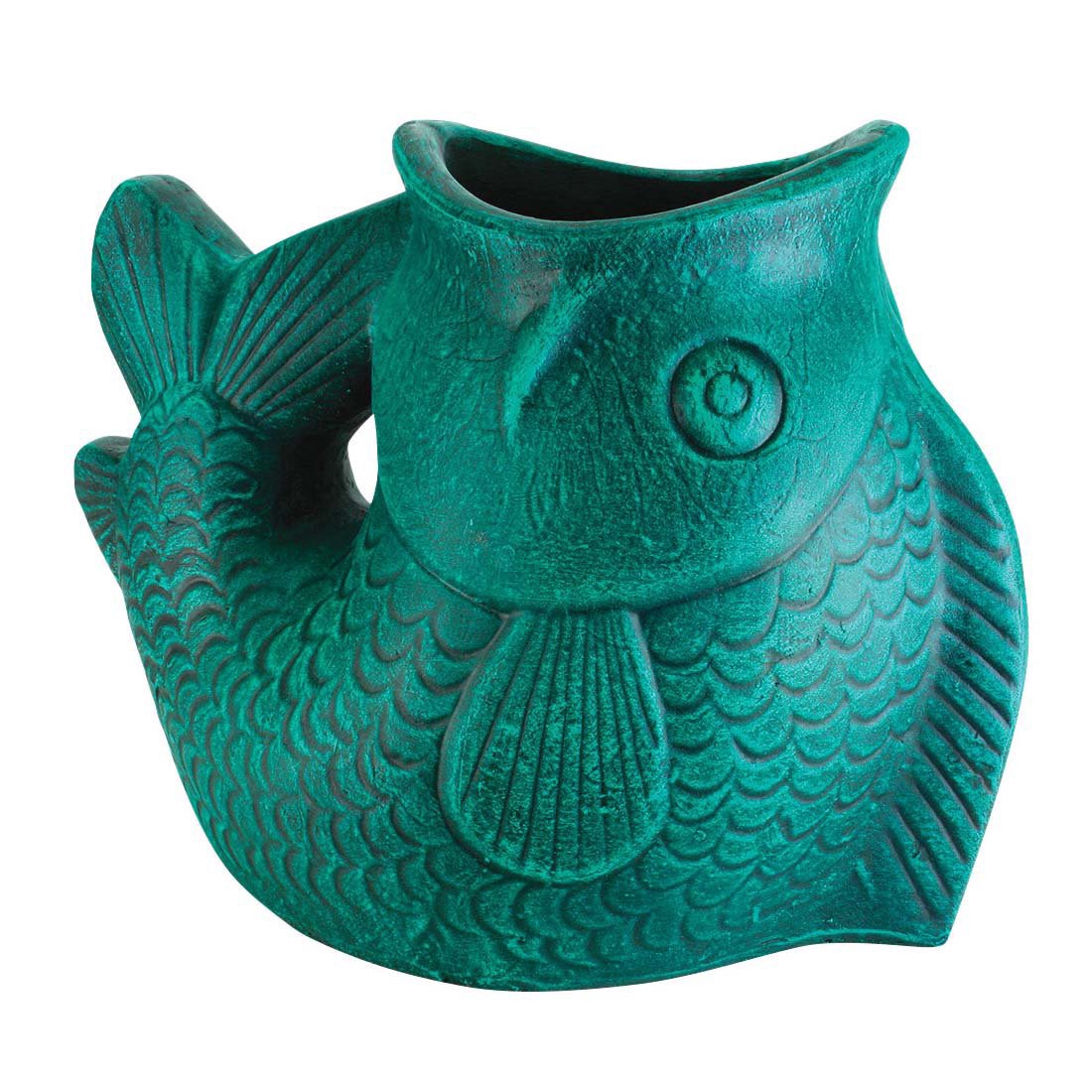 slide 1 of 1, PR Imports Forest Green Fish Planter, 17 in