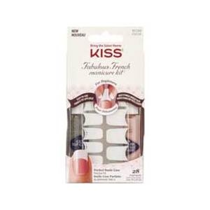 slide 1 of 1, Kiss Fabulous French Manicure Kit For Beginners, 28 ct