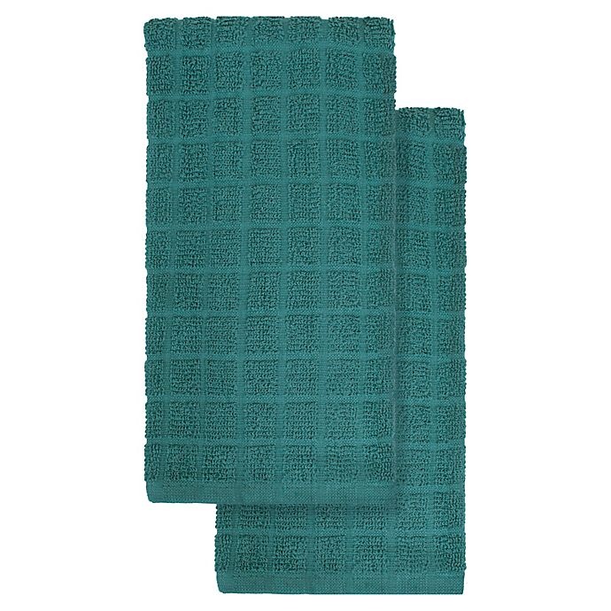 slide 1 of 1, KitchenSmart Colors Solid Kitchen Towels - Atlantic, 2 ct