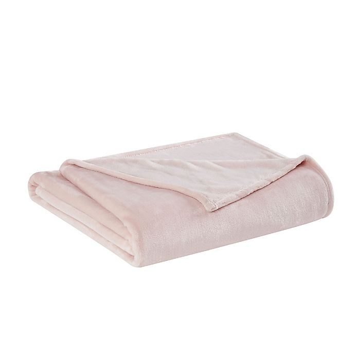 slide 2 of 2, Truly Soft Velvet Plush Twin XL Blanket - Blush, 1 ct