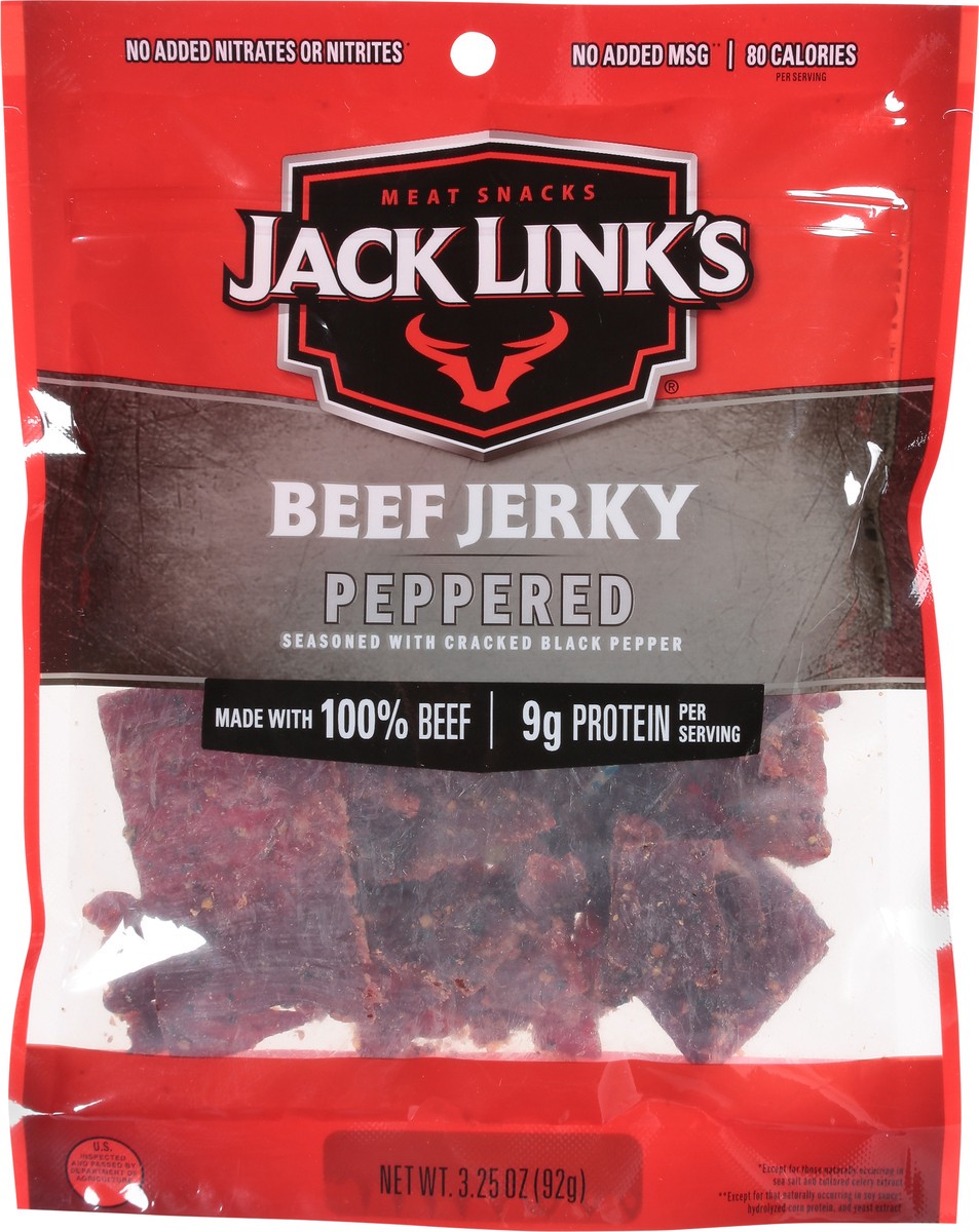 slide 6 of 9, Jack Link's 3.25Oz Jack Link's Peppered Beef Jerky 1 / 1 Count, 3.25 oz
