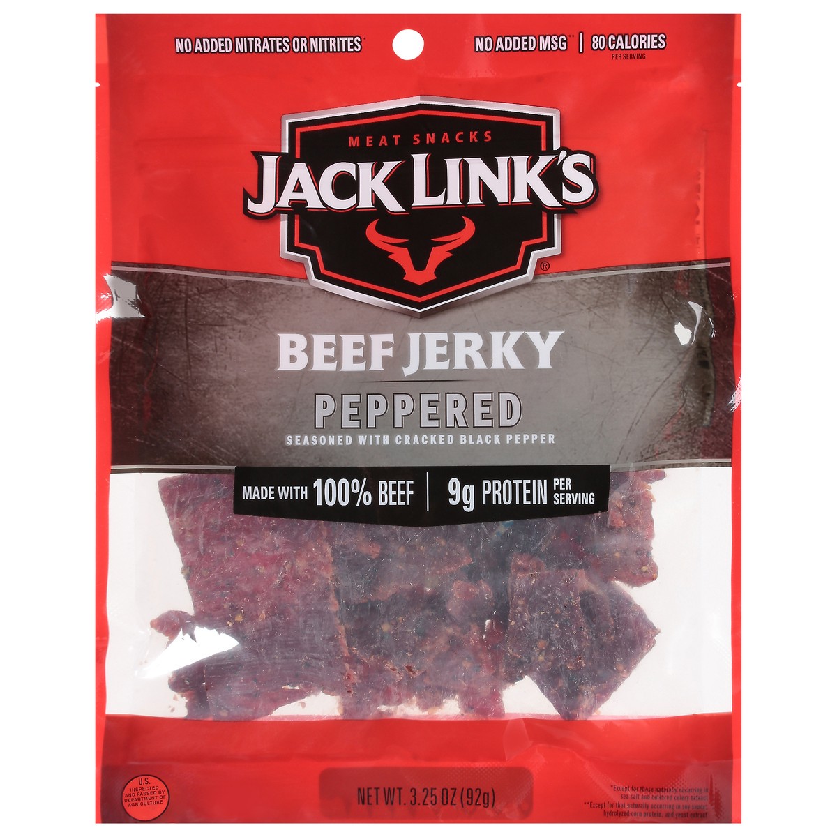 slide 1 of 9, Jack Link's Peppered Beef Jerky 3.25 oz, 3.25 oz