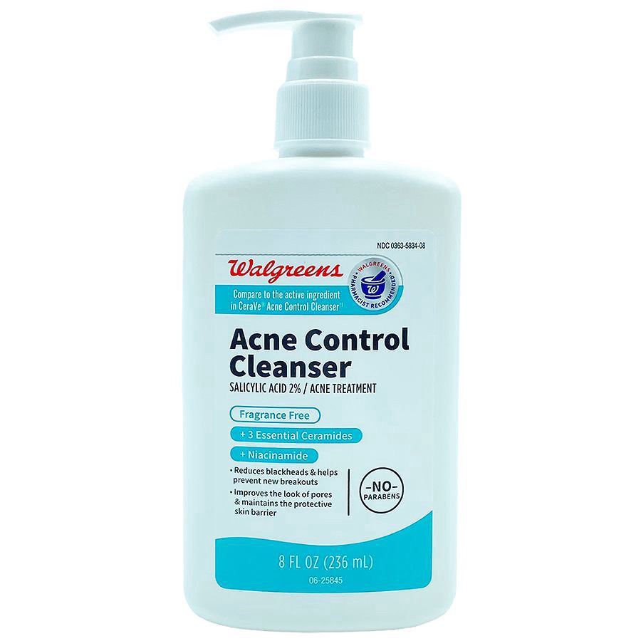 slide 1 of 5, Walgreens Acne Control Cleanser, 8 fl oz