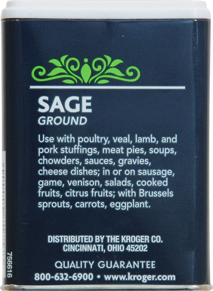 slide 2 of 2, Kroger Ground Sage, 0.75 oz