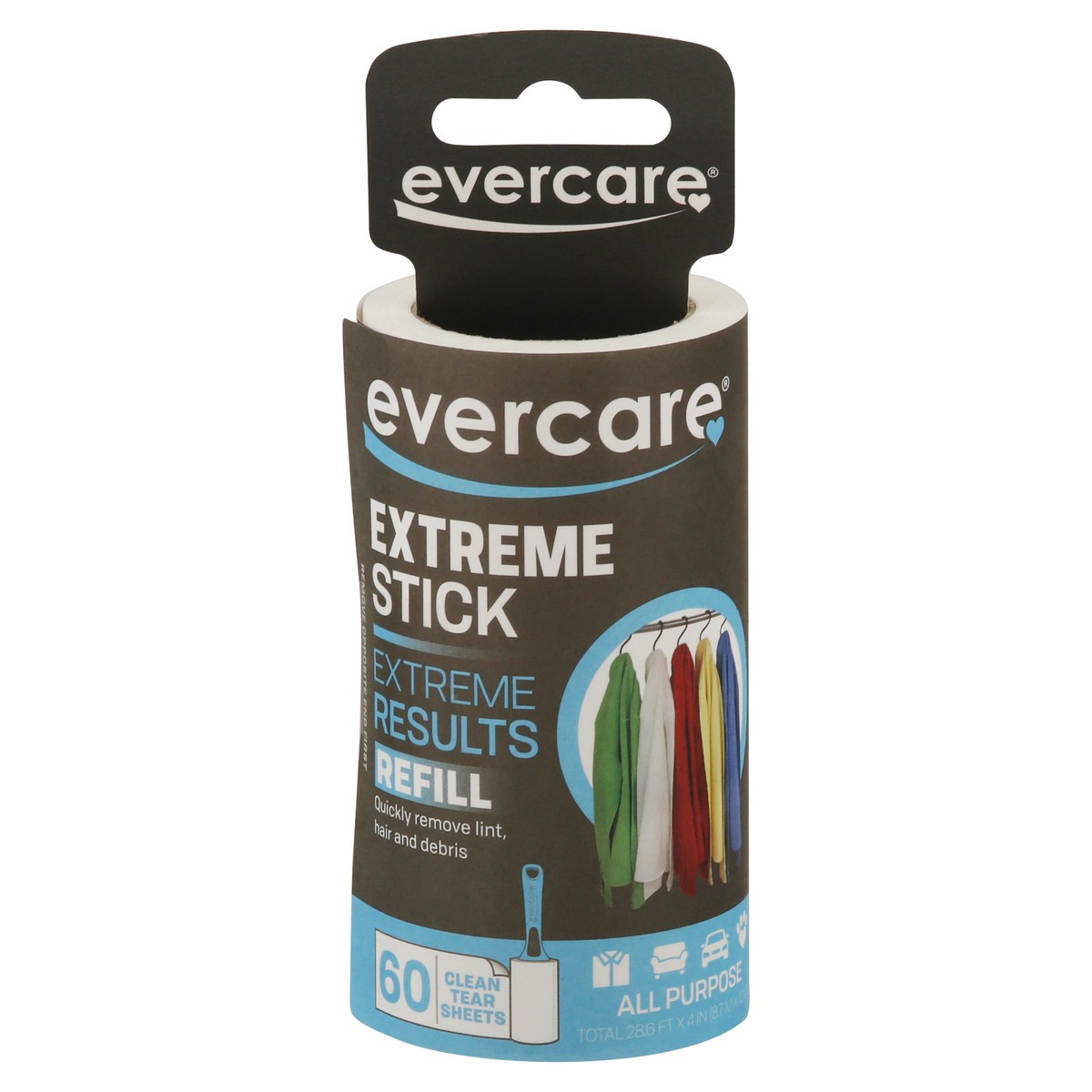 slide 1 of 9, Evercare Refill Extreme Stick Clean Tear Sheets 60 ea, 60 ct