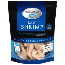Hy-vee Fish Market Shell-on, Ez Peel & Deveined Raw Shrimp
