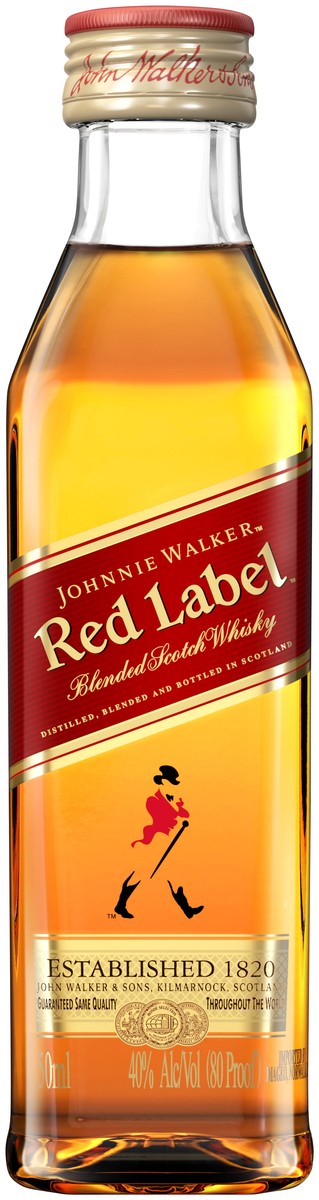 slide 1 of 1, Johnnie Walker Red Label Blended Scotch Whisky, 50 ml