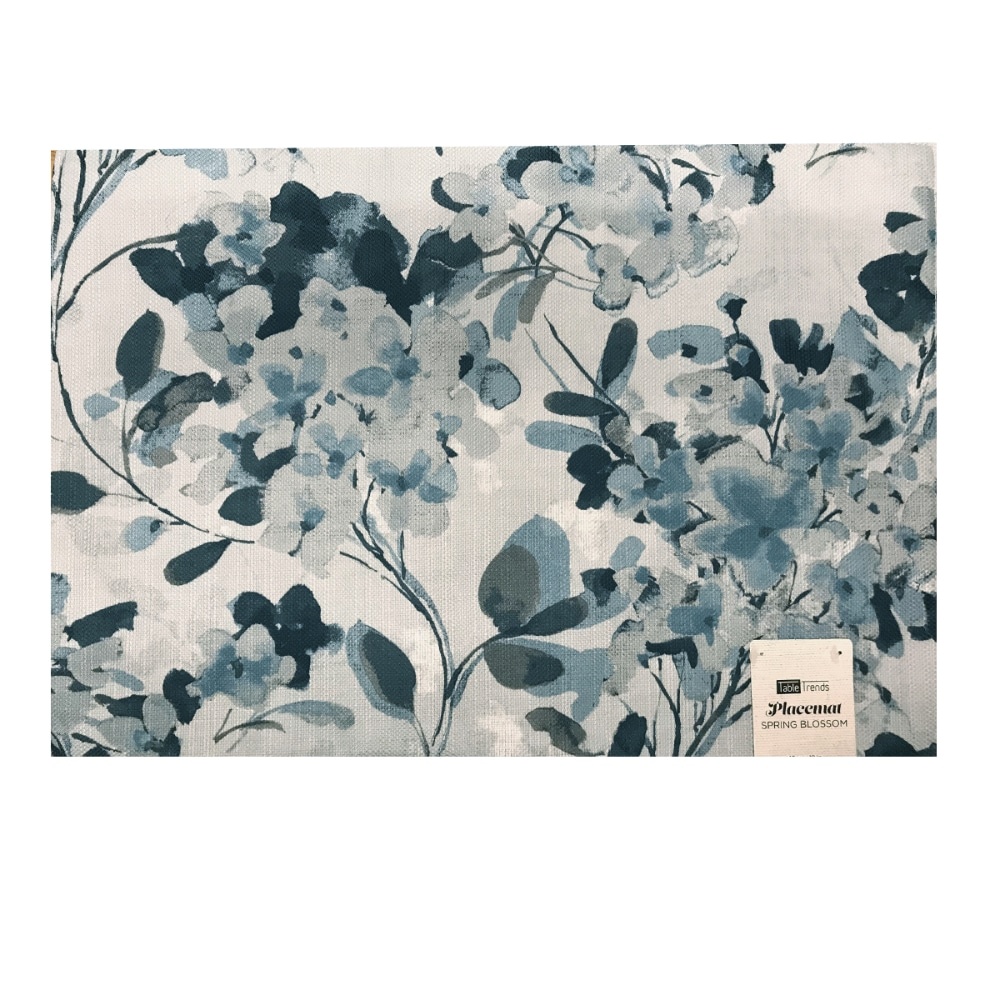 slide 1 of 1, Arlee Home Fashions Table Trends Placemat - Spring Blossom Blue, 19 x 13 in