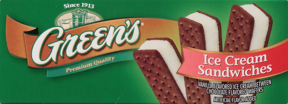 slide 7 of 10, Green's Ice Cream Sandwiches 10 ct Box, 37.5 fl oz