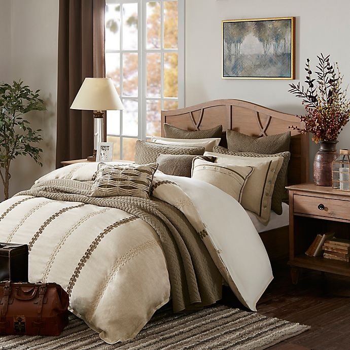 slide 1 of 6, Madison Park Signature Chateau Queen Comforter Set - Linen, 8 ct