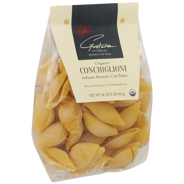 slide 1 of 1, Gustare Vita Organic Artisan Bronze Cut Pasta, Conchiglioni, 16 oz