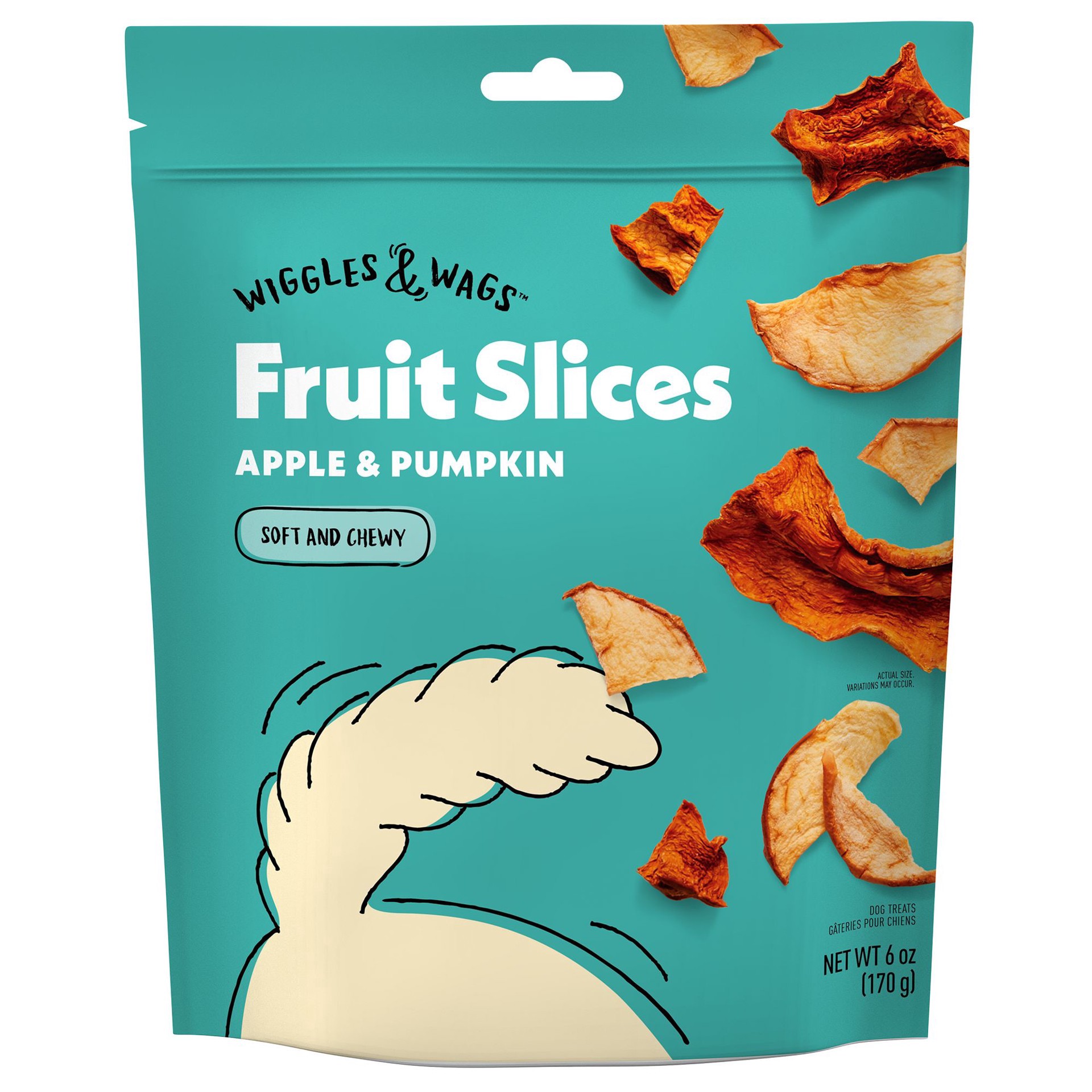slide 1 of 1, Wiggles & Wags Apple & Pumpkin Fruit Slices Dog Treats 6 OZ, 6 oz