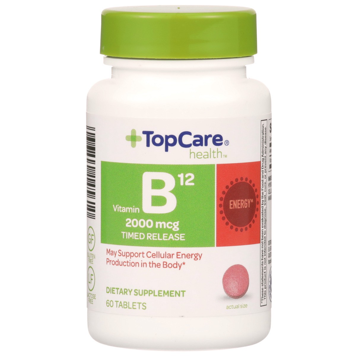 slide 7 of 8, TopCare Vitamin B12, 2000 mcg, Tablets, 60 ct