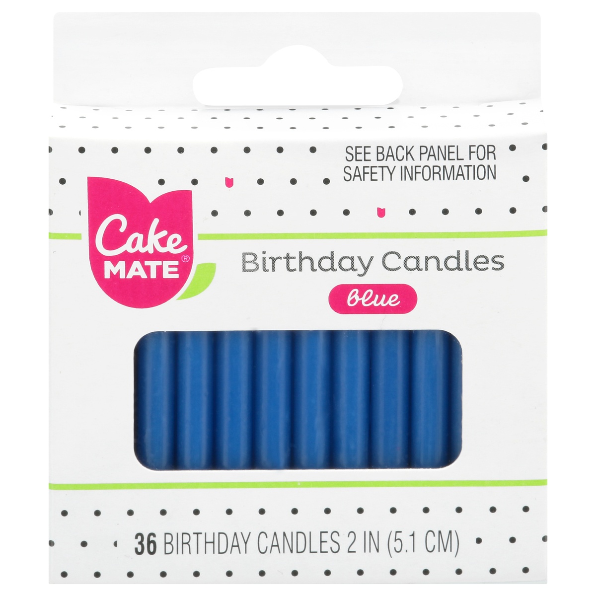 slide 1 of 1, Cake Mate 2 Inch Blue Birthday Candles 36 ea, 36 ct