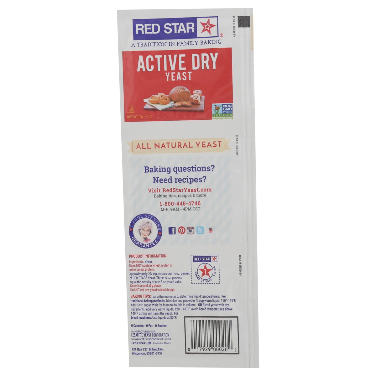 slide 11 of 15, Red Star Active Dry Yeast 0.25 oz, 0.75 oz