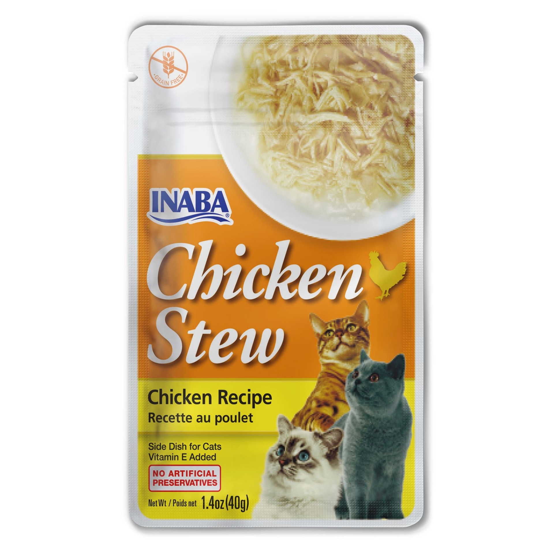 slide 1 of 1, Inaba Chicken Stew Side Dish Cat Treat - Chicken Recipe, 40 gram