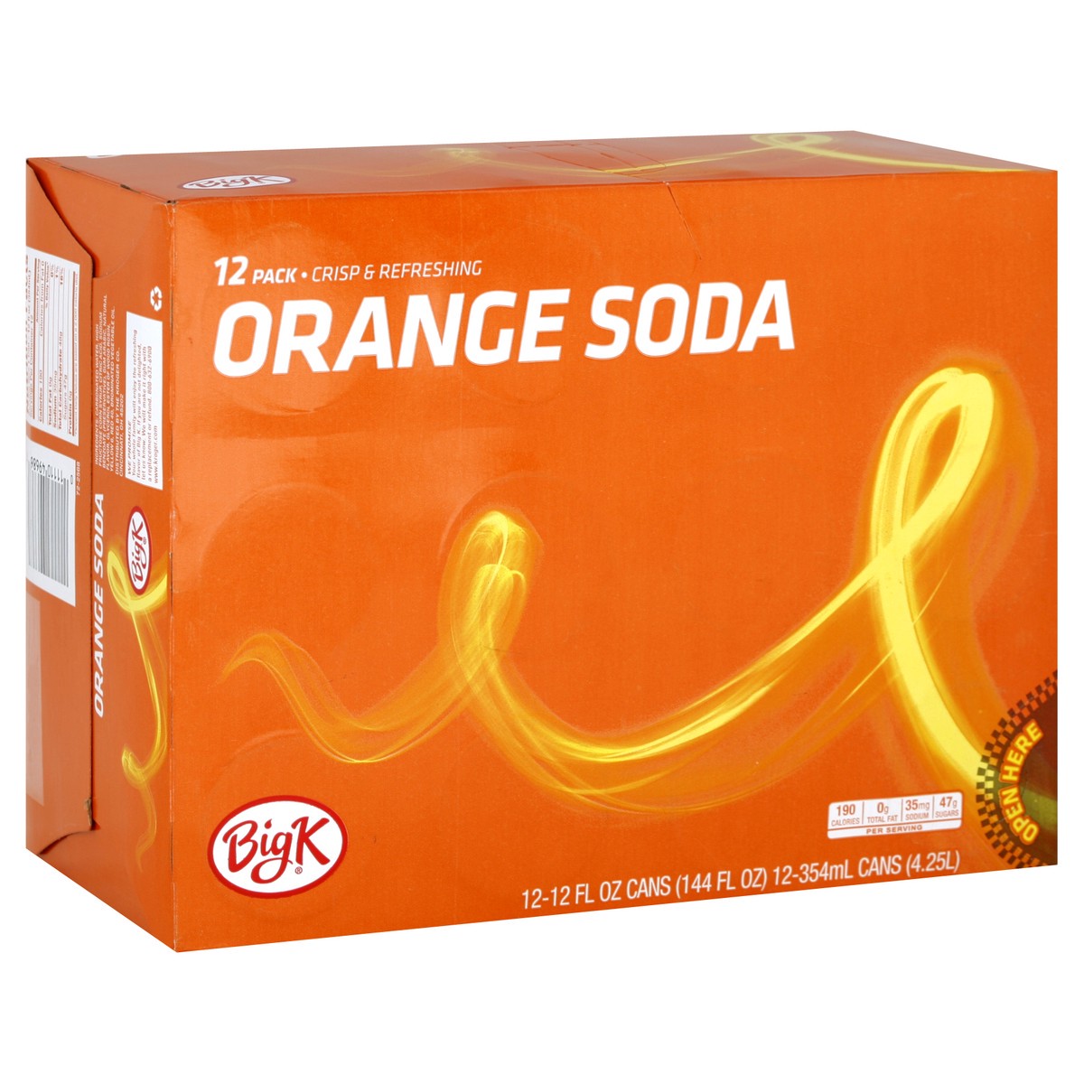 slide 5 of 7, Big K Caffeine Free Orange Soda - 12 ct; 12 fl oz, 12 ct; 12 fl oz