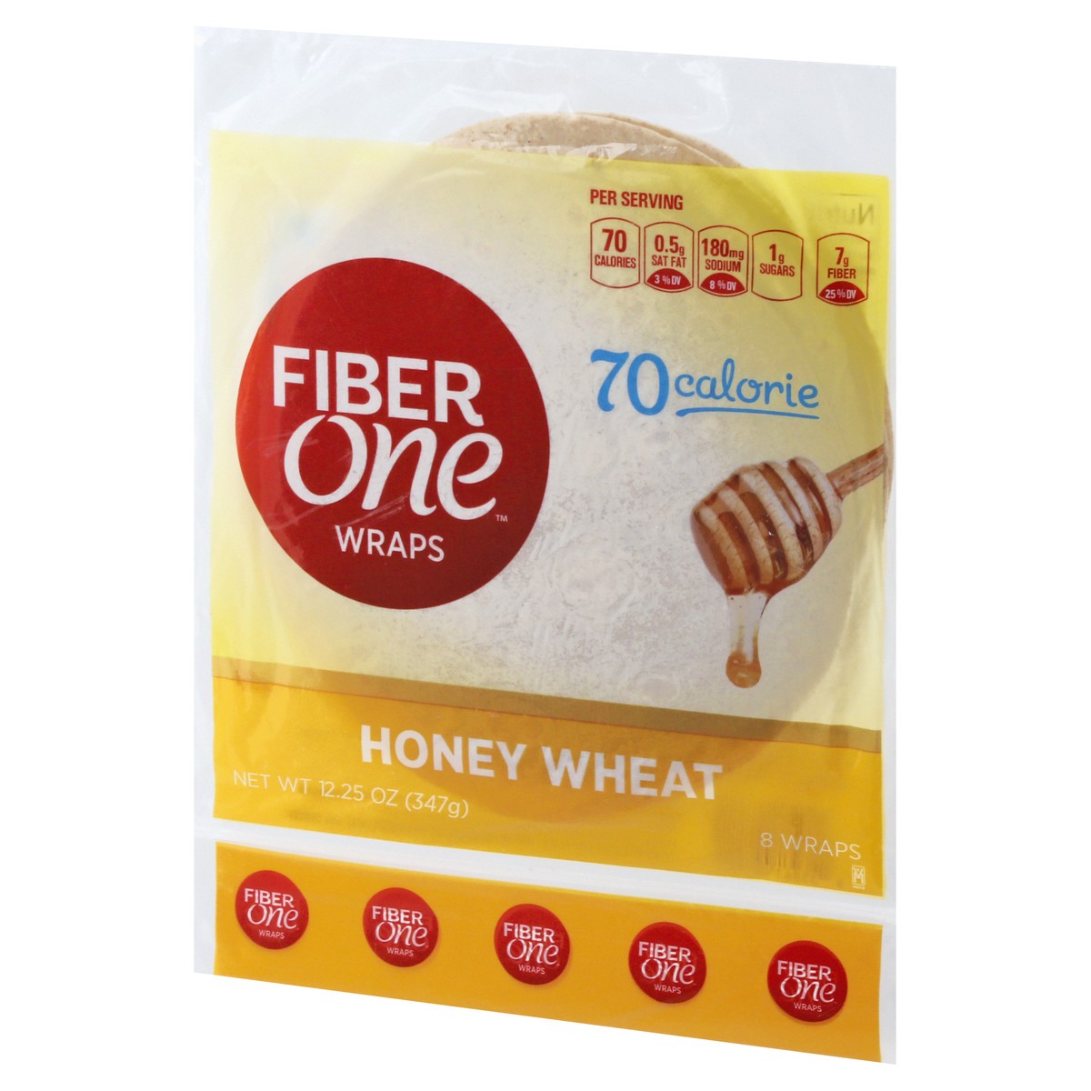 slide 5 of 8, Fiber One Wraps, Honey Wheat, 8 ct