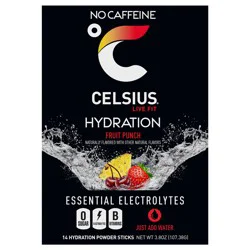 CELSIUS HYDRATION™ Fruit Punch Flavor, Essential Electrolyte Hydration Packets (Pack of 14)