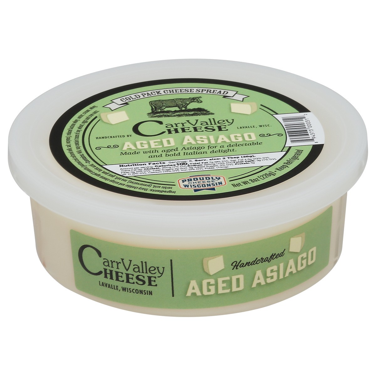 slide 9 of 13, Carr Valley Cheese Carr Valley Asiago Cheese Spread 8 Oz, 8 oz