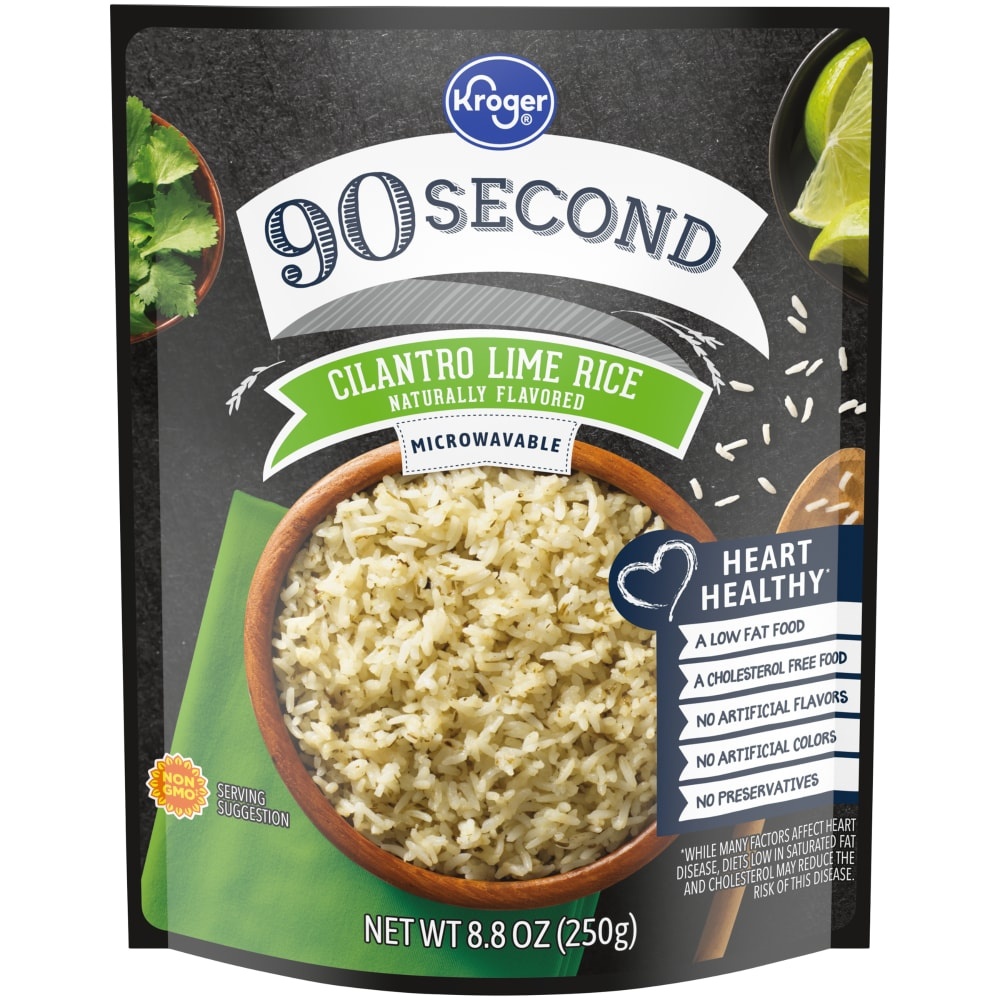 slide 1 of 1, Kroger 90 Second Cilantro Lime Rice, 8.8 oz