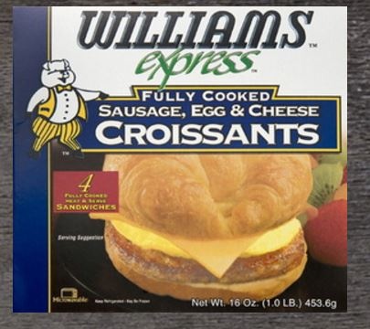 slide 1 of 1, Williams Sausage Egg & Cheese Croissant, 16 oz