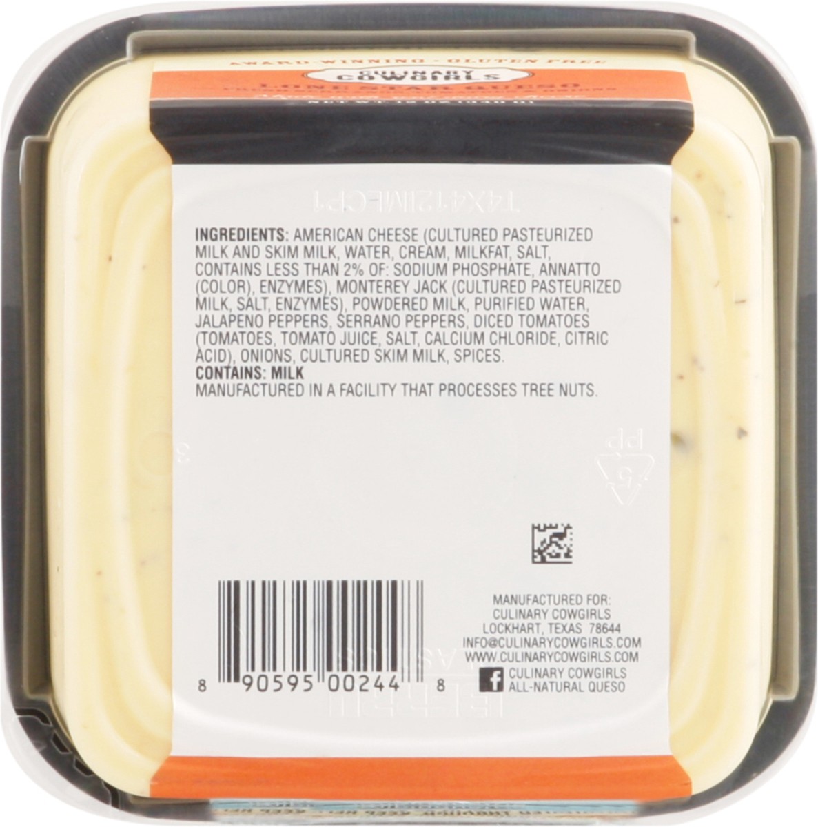 slide 8 of 9, Culinary Cowgirls Lone Star Fresh Serranos, Tomatoes & Onions Queso 12 oz, 12 oz