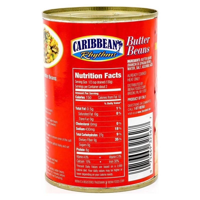 slide 2 of 3, Caribbean Rhythms Butter Beans, 14 oz