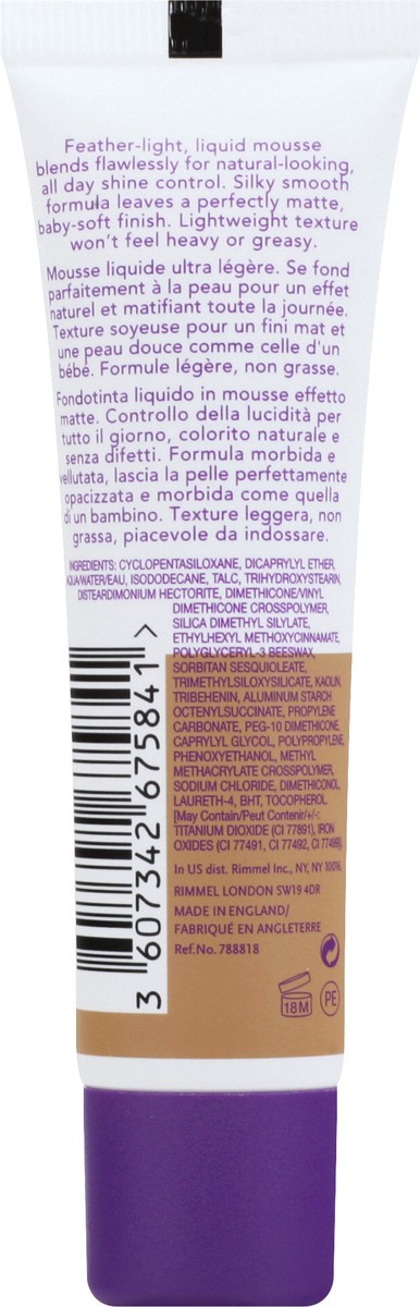 slide 5 of 12, Rimmel Stay Matte Liquid Mousse Natural Beige Foundation 1 oz, 1 fl oz