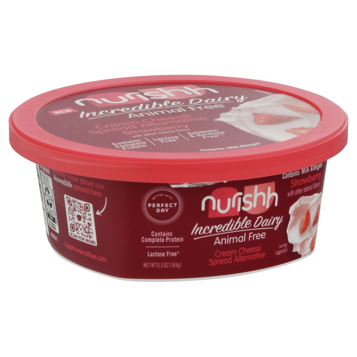 slide 2 of 9, Nurishh Animal Free Strawberry Cream Cheese Spread Alternative 6.5 oz, 6.5 oz