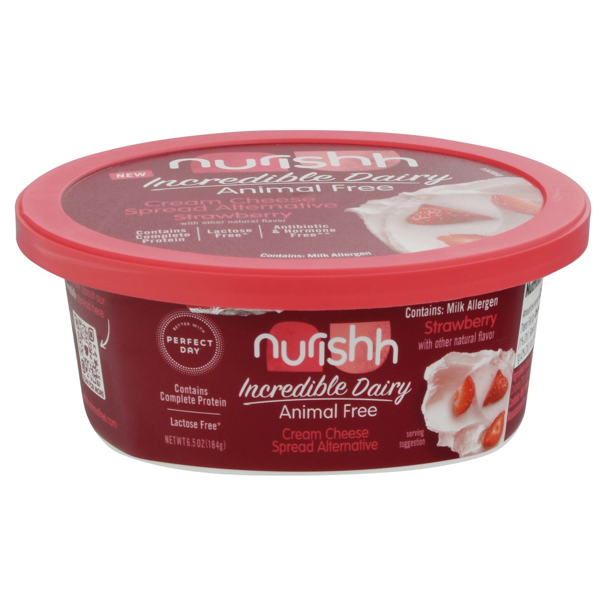 slide 1 of 9, Nurishh Animal Free Strawberry Cream Cheese Spread Alternative 6.5 oz, 6.5 oz