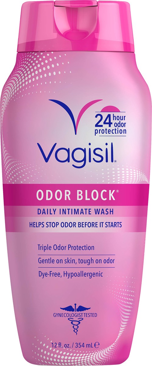 slide 4 of 7, Vagisil Odor Block Daily Intimate Feminine Wash for Women - 12oz, 12 oz