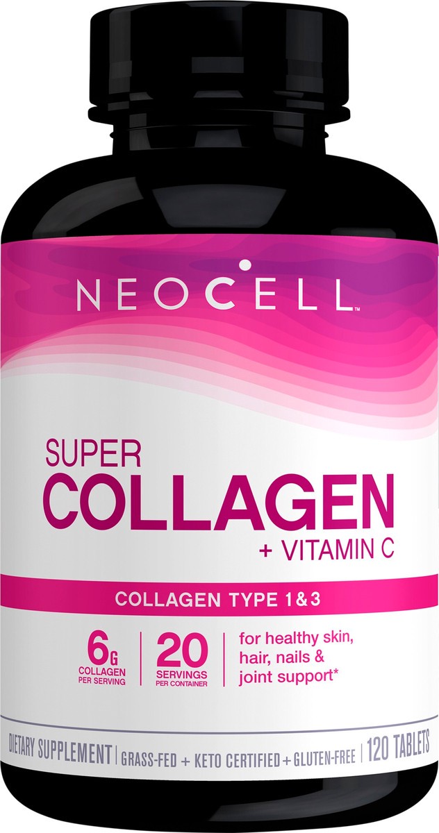 slide 2 of 6, NeoCell Super Collagen Plus Vitamin C - Tablet, 120 Count, 1 Bottle, 120 ct