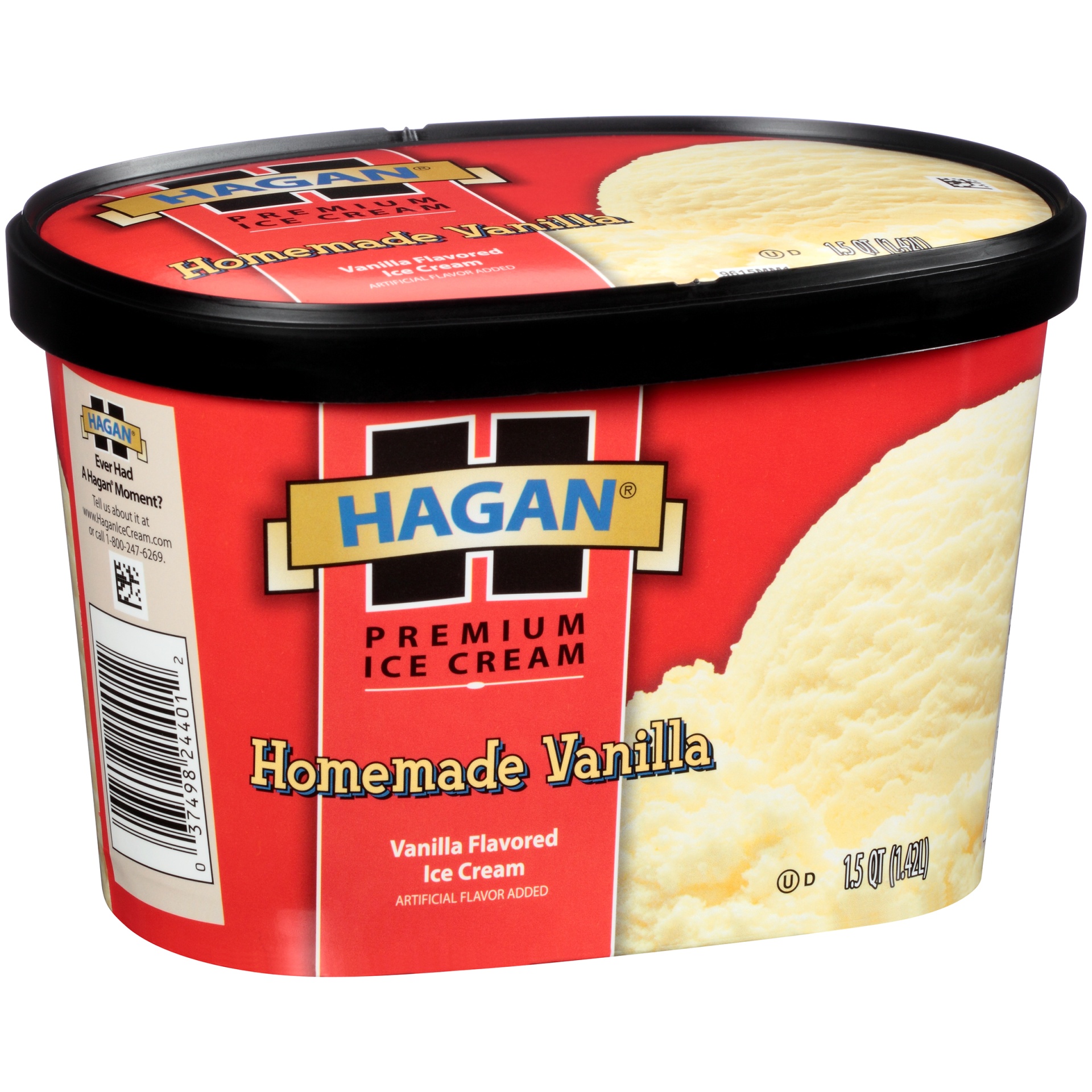 slide 2 of 7, Hagan Homemade Vanilla Ice Cream, 1.5 qt