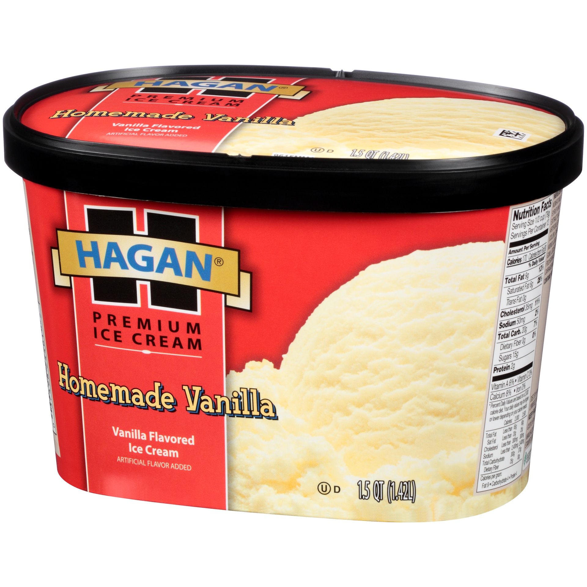 slide 3 of 7, Hagan Homemade Vanilla Ice Cream, 1.5 qt