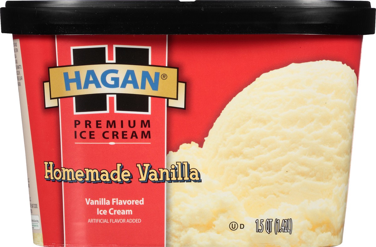 slide 8 of 10, Hagan Homemade Vanilla Premium Ice Cream 1.5 qt. Tub, 1.42 liter