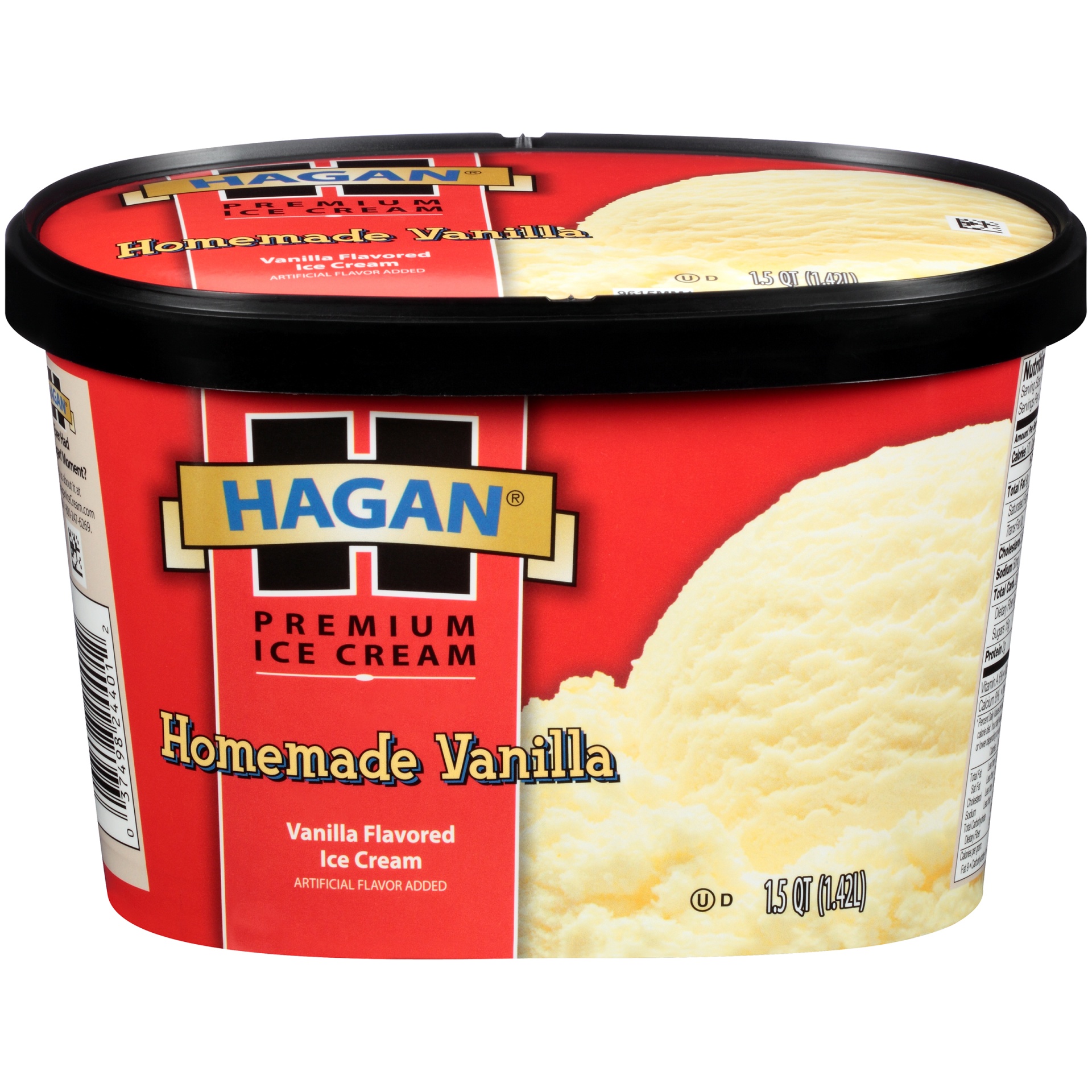 slide 1 of 7, Hagan Homemade Vanilla Ice Cream, 1.5 qt