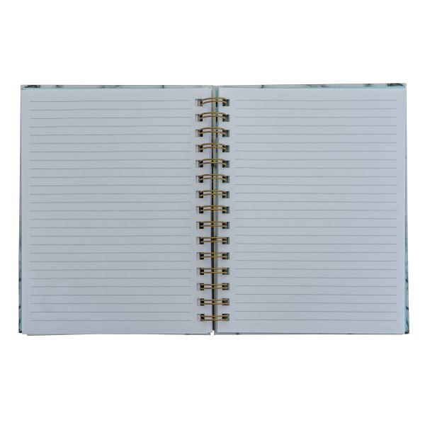 slide 2 of 5, Eccolo Wiro Spiral Journal, 6"" X 8"", 100 Pages, Marble/Gold/Ivory, 1 ct